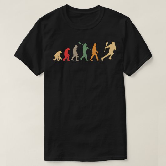 Lacrosse evolutie  t-shirt (Design voorkant)