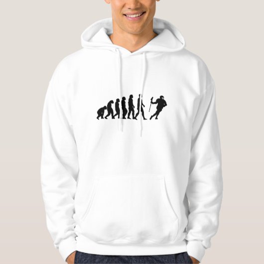 Lacrosse Evolution - Funny Lacrosse Hoodie (Voorkant)