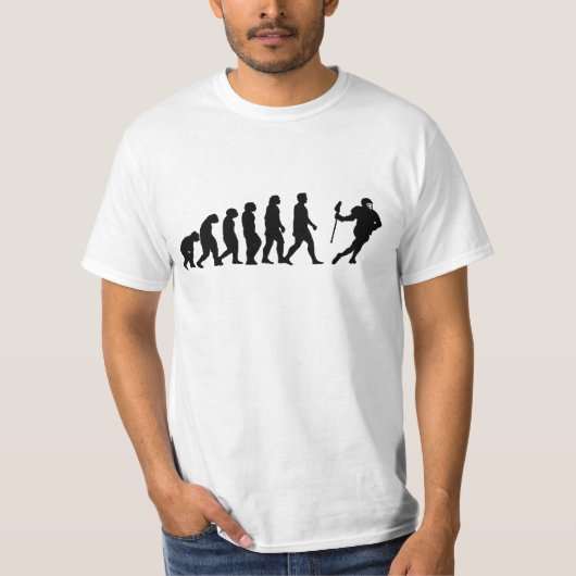 Lacrosse Evolution - Funny Lacrosse T-shirt (Voorkant)