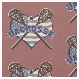 Lacrosse Fabric met Heart Shaped Flag Stof