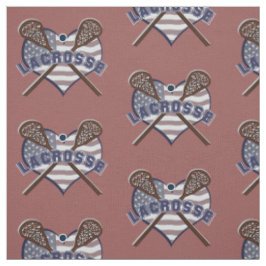 Lacrosse Fabric met Heart Shaped Flag Stof