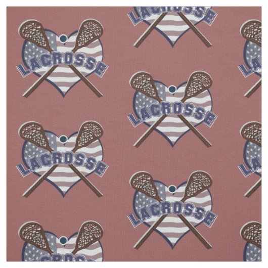 Lacrosse Fabric met Heart Shaped Flag Stof (Swatch)