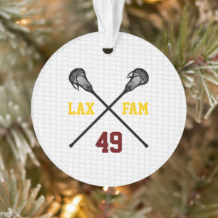 Lacrosse Family Sticks Netto Speler Nummer Foto Ornament