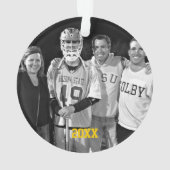 Lacrosse Family Sticks Netto Speler Nummer Foto Ornament (achterkant)