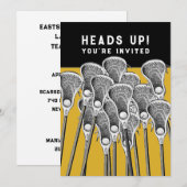 Lacrosse Feest Uitnodigingen (Voorkant / Achterkant)