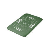 Lacrosse Field Bathroom Mat (Gekanteld)