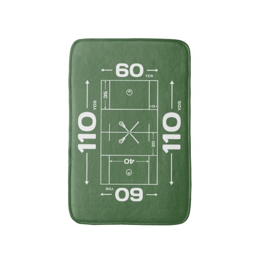 Lacrosse Field Bathroom Mat (Voorkant Verticaal)