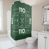 Lacrosse Field Design Shower Curtain Douchegordijn (In situ)