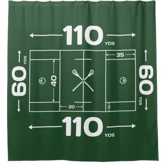 Lacrosse Field Design Shower Curtain Douchegordijn (Voorkant)