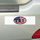 Lacrosse Flag America Bumpersticker (Op auto)
