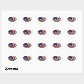 Lacrosse Flag America Sticker (Vel)
