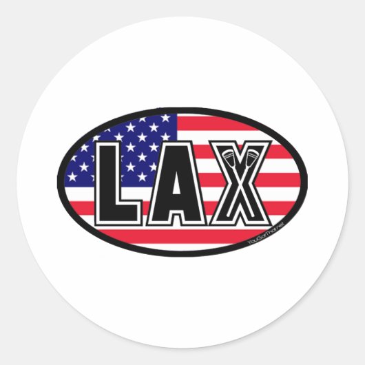 Lacrosse Flag America Sticker (Voorkant)