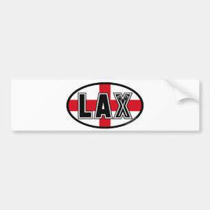 Lacrosse Flag England Bumpersticker
