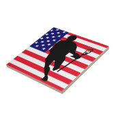 Lacrosse Flag IRock Amerika Tegeltje (Zijkant)