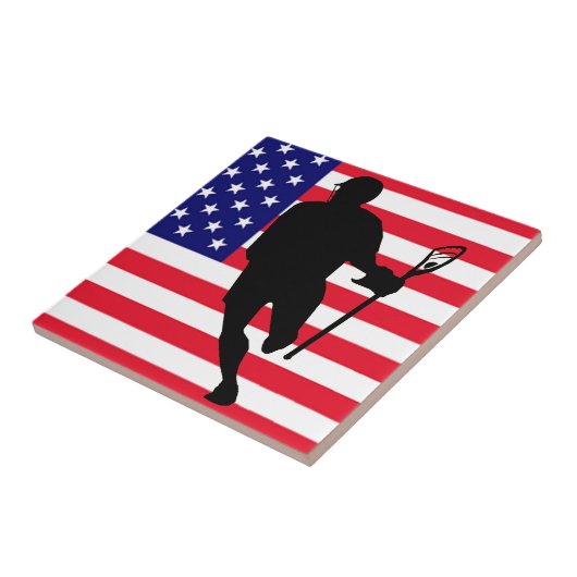 Lacrosse Flag IRock Amerika Tegeltje (Zijkant)