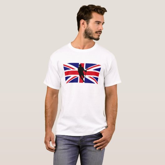 Lacrosse Flag IRock UK T-Shirt (Voorkant volledig)