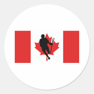 Lacrosse Flag IRockCanada Sticker
