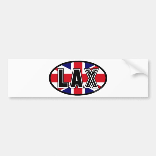 Lacrosse Flag Verenigd Koninkrijk Bumpersticker (Voorkant)