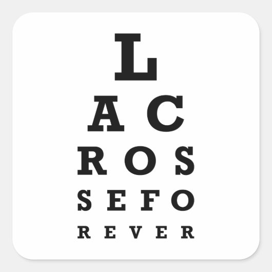 Lacrosse Forever Vierkante Sticker (Voorkant)