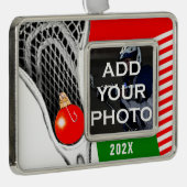 Lacrosse Foto 2025 Verzilverd Omlijst Ornament (Rechts)