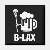 Lacrosse Funny Gift Mannen Coach Bierliefhebber B- Magneet (Voorkant)