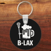 Lacrosse Funny Gift Mannen Coach Bierliefhebber B- Sleutelhanger (Voorkant)