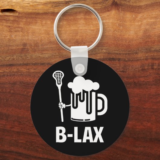 Lacrosse Funny Gift Mannen Coach Bierliefhebber B- Sleutelhanger (Voorkant)