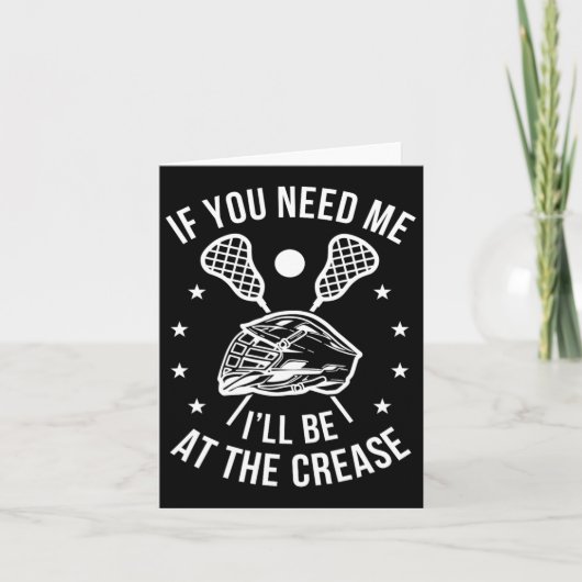 Lacrosse Funny Lax Player Goalie Kaart (Voorkant)