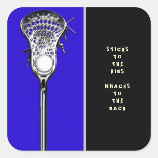 Lacrosse Funny Vierkante Sticker (Voorkant)