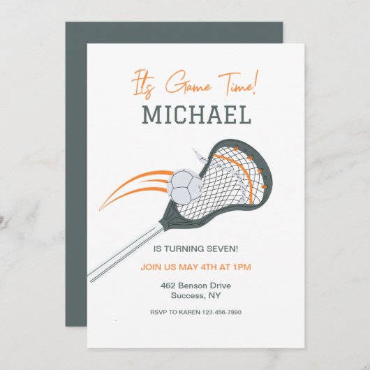 Lacrosse Game Kaart (Voorkant / Achterkant)