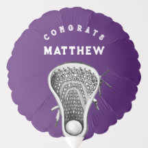 Lacrosse Gefeliciteerd Paarse Ballon