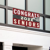 Lacrosse gefeliciteerd seniors spandoek (Buitenkant Gebouw)