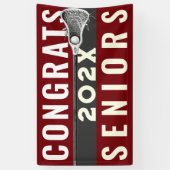 Lacrosse gefeliciteerd seniors spandoek (Verticaal)