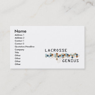 Lacrosse Genius Visitekaartje