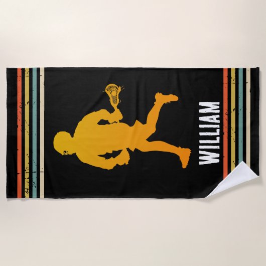  lacrosse gepersonaliseerd strandlaken (Voorkant)