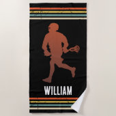  lacrosse gepersonaliseerd strandlaken (Voorkant)