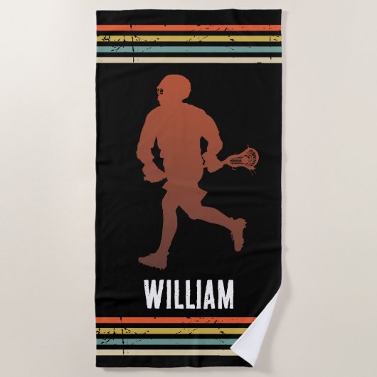  lacrosse gepersonaliseerd strandlaken (Voorkant)