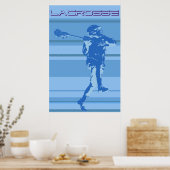  lacrosse gestreept Poster (Keuken)