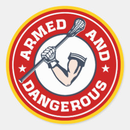 Lacrosse Gewapende en Gevaarlijke Sticker