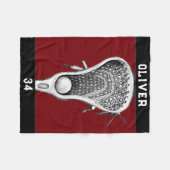 Lacrosse Gift Idee Fleece Deken (Voorkant (Horizontaal))