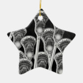 Lacrosse Gift Team Sinaasappel Keramisch Ornament (Voorkant)