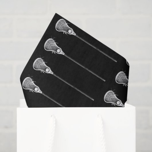 Lacrosse Gift Zwart Tissuepapier (Cadeauzakje)