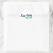 Lacrosse Girl Ronde Sticker (Tas)