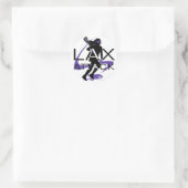 Lacrosse Girls LAX Attack Paars Ronde Sticker (Tas)