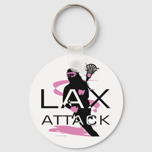 Lacrosse Girls LAX Attack Pink Sleutelhanger (Voorkant)