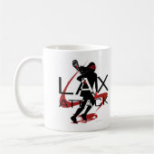 Lacrosse Girls LAX Attack Red Koffiemok (Links)