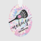 Lacrosse Girls Photo Tie Dye Ornament (voorkant)
