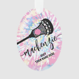 Lacrosse Girls Photo Tie Dye Ornament