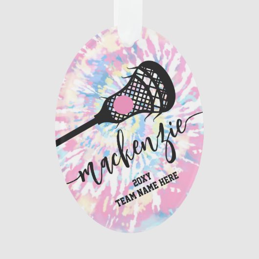 Lacrosse Girls Photo Tie Dye Ornament (voorkant)