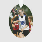Lacrosse Girls Photo Tie Dye Ornament (achterkant)